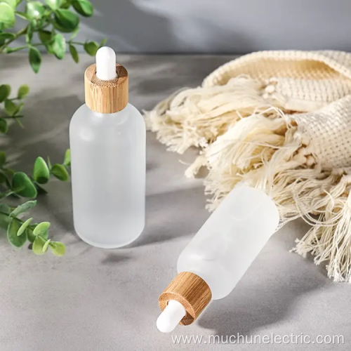 Empty Bamboo Dropper Serum Bottle